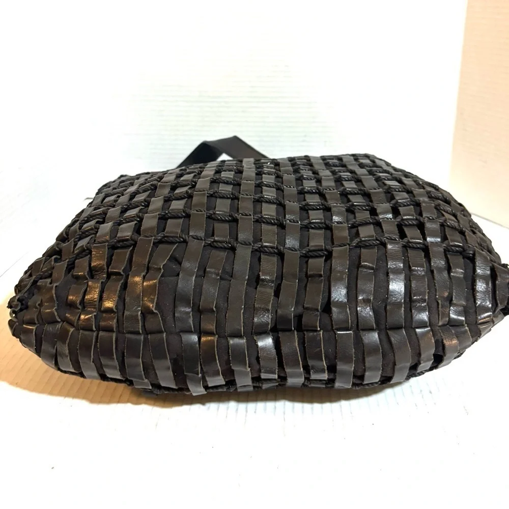 Banana Republic Black Woven Hobo Bag